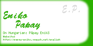 eniko papay business card
