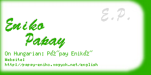 eniko papay business card